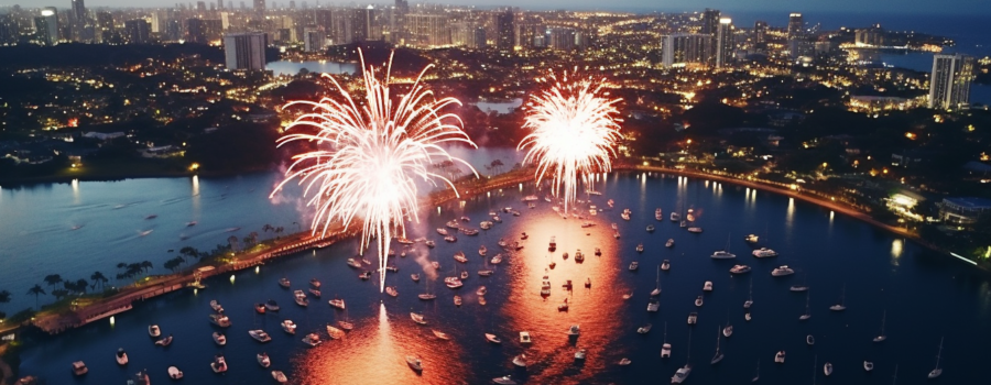 Spectacular Fourth of July Celebrations: South Florida Drone Aerial Views